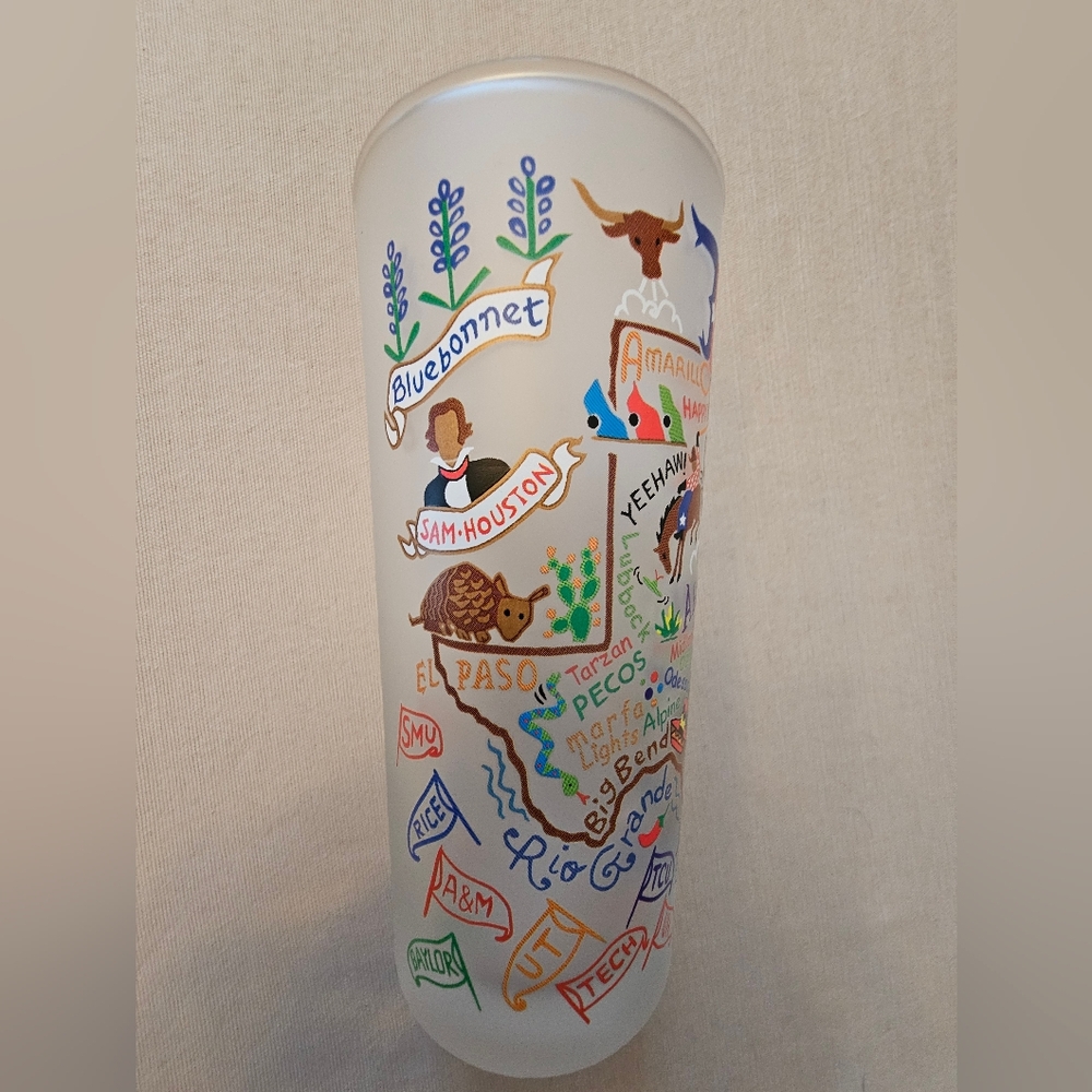 NWT Catstudio Texas Drinking Glass /Tumbler - Picture 3 of 7